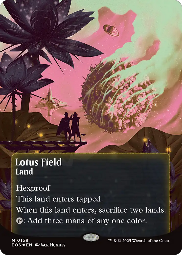 Lotus Field (0158) (Borderless) (Galaxy Foil) [Edge of Eternities: Stellar Sights] | Jack's On Queen