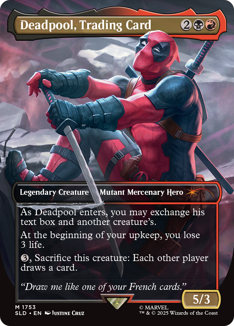 Deadpool, Trading Card (Rainbow Foil) [Secret Lair Drop Series] | Jack's On Queen