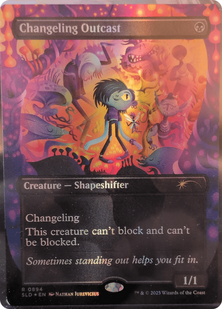 Changeling Outcast (Rainbow Foil) [Secret Lair Drop Series] | Jack's On Queen