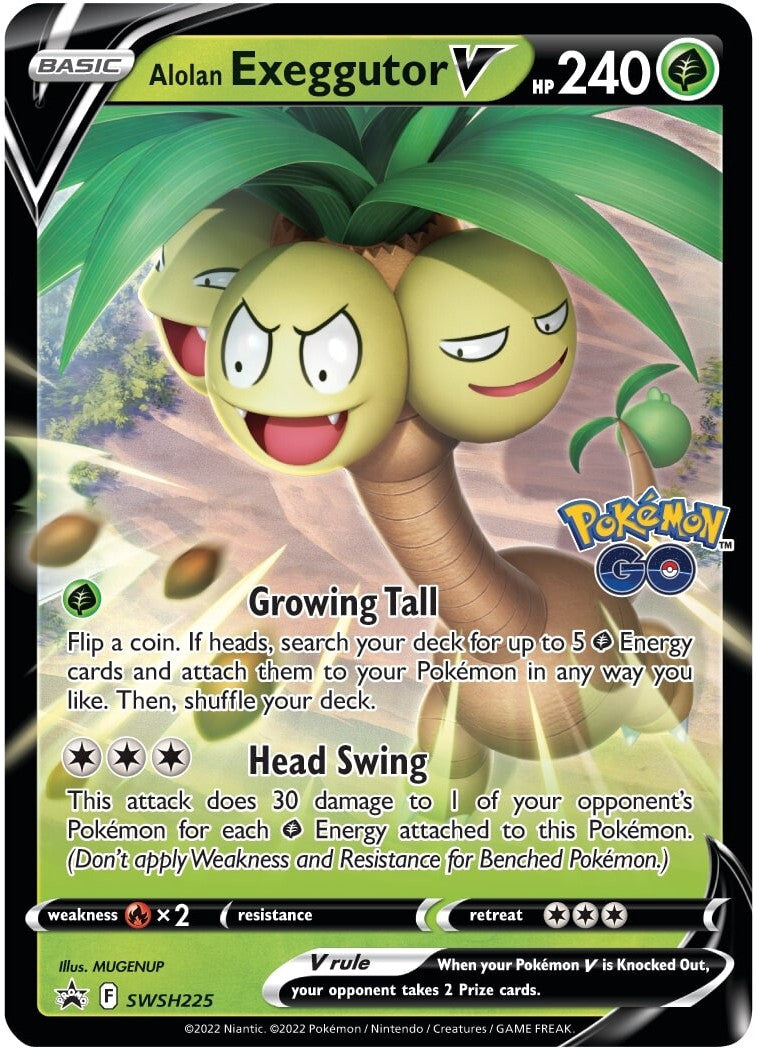 Alolan Exeggutor V (SWSH225) (Jumbo Card) [Sword & Shield: Black Star Promos] | Jack's On Queen