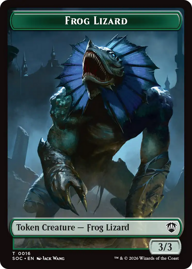 Boar // Frog Lizard Double-Sided Token [Secrets of Strixhaven Commander Tokens] | Jack's On Queen