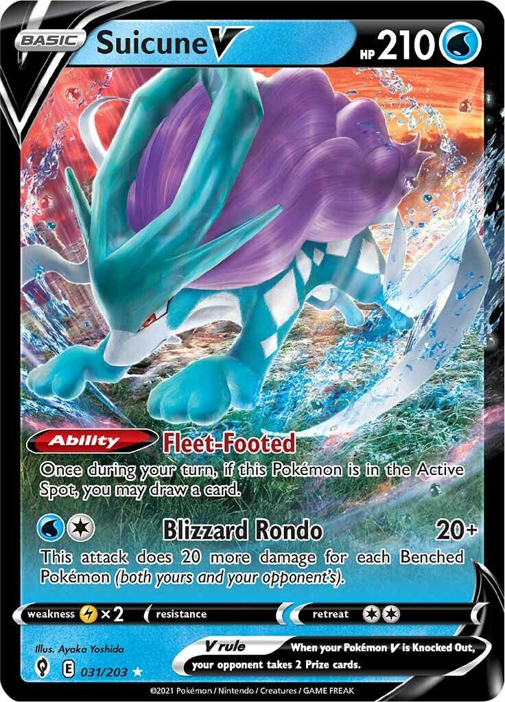 Suicune V (031/203) [Sword & Shield: Evolving Skies] | Jack's On Queen