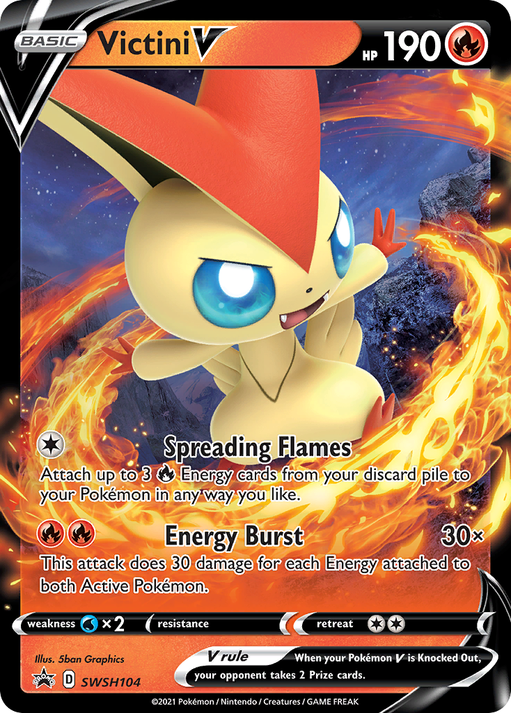 Victini V (SWSH104) [Sword & Shield: Black Star Promos] | Jack's On Queen