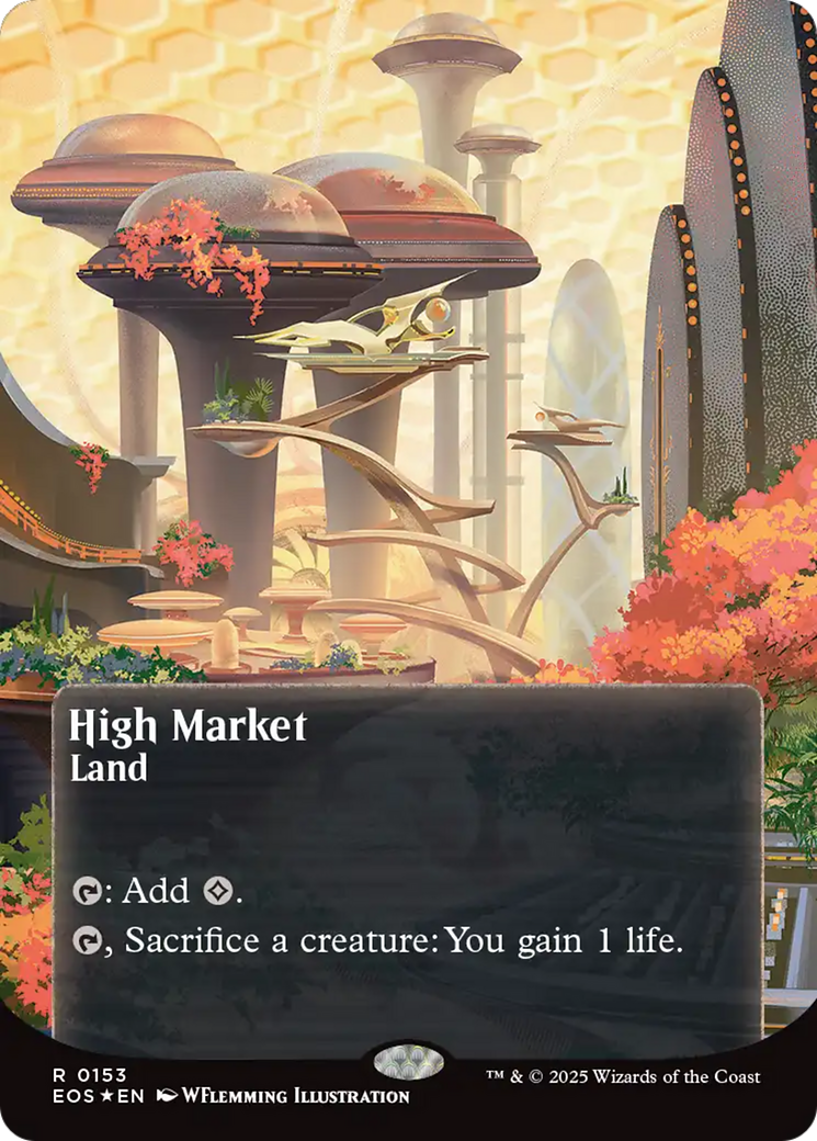 High Market (0153) (Borderless) (Galaxy Foil) [Edge of Eternities: Stellar Sights] | Jack's On Queen
