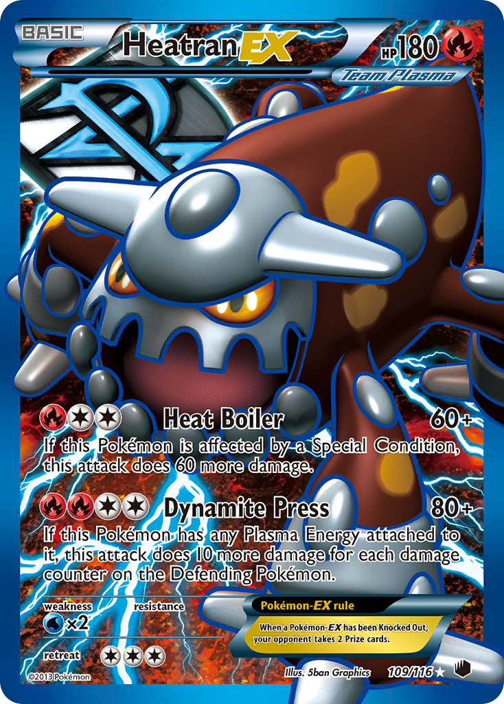Heatran EX (109/116) [Black & White: Plasma Freeze] | Jack's On Queen
