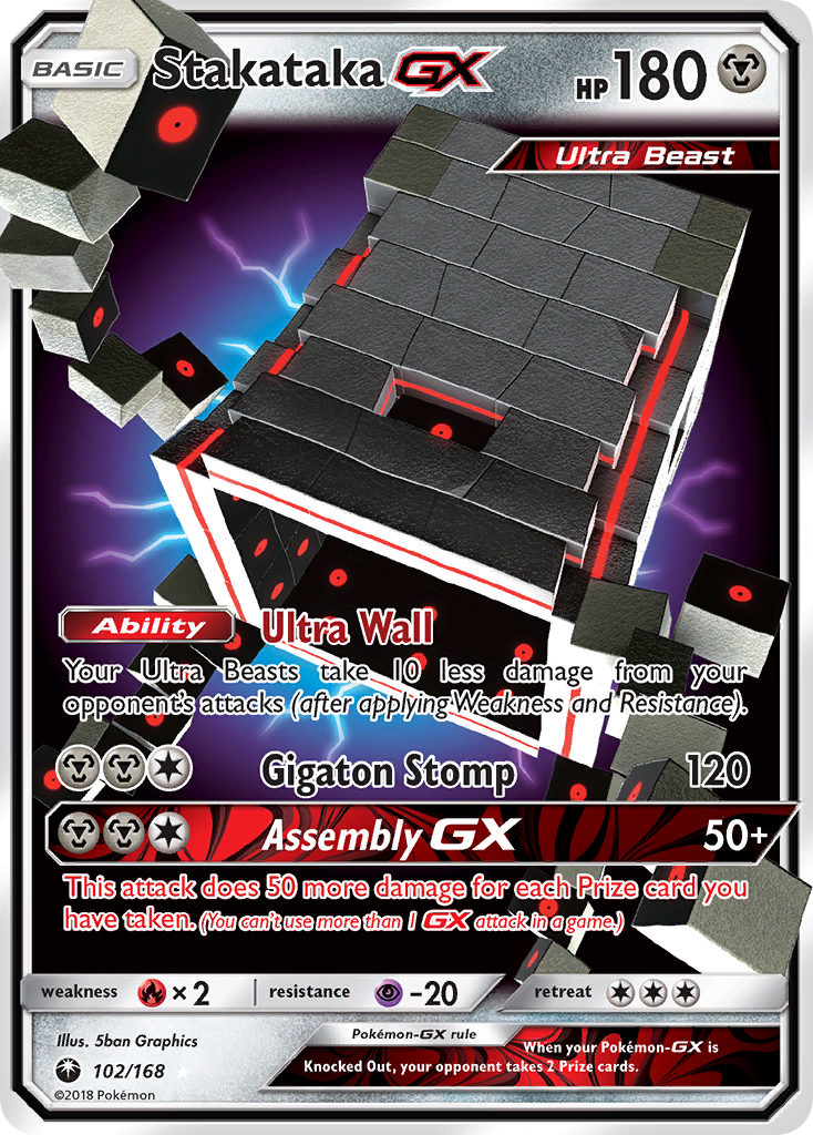 Stakataka GX (102/168) [Sun & Moon: Celestial Storm] | Jack's On Queen