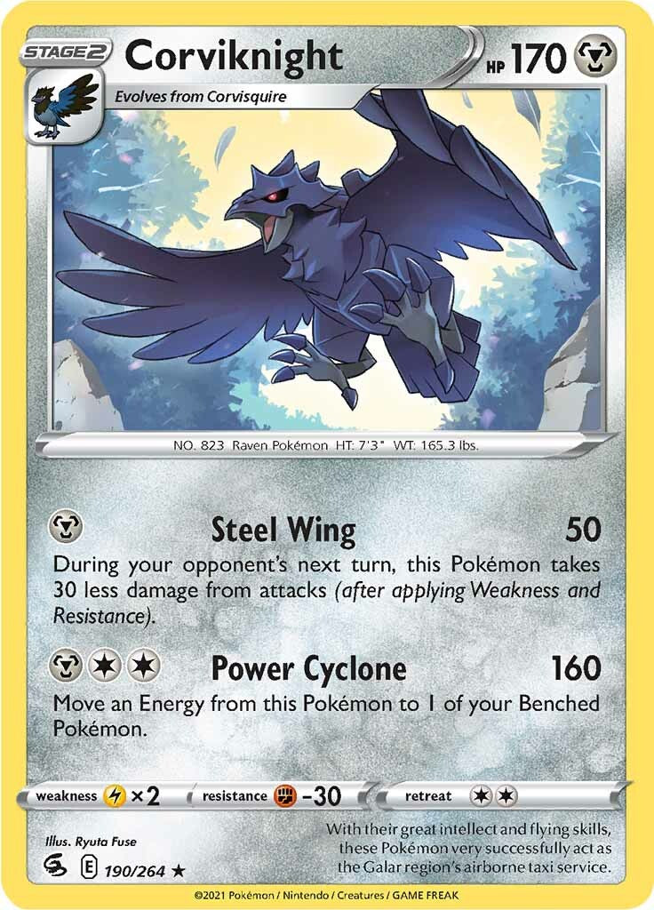 Corviknight (190/264) [Sword & Shield: Fusion Strike] | Jack's On Queen