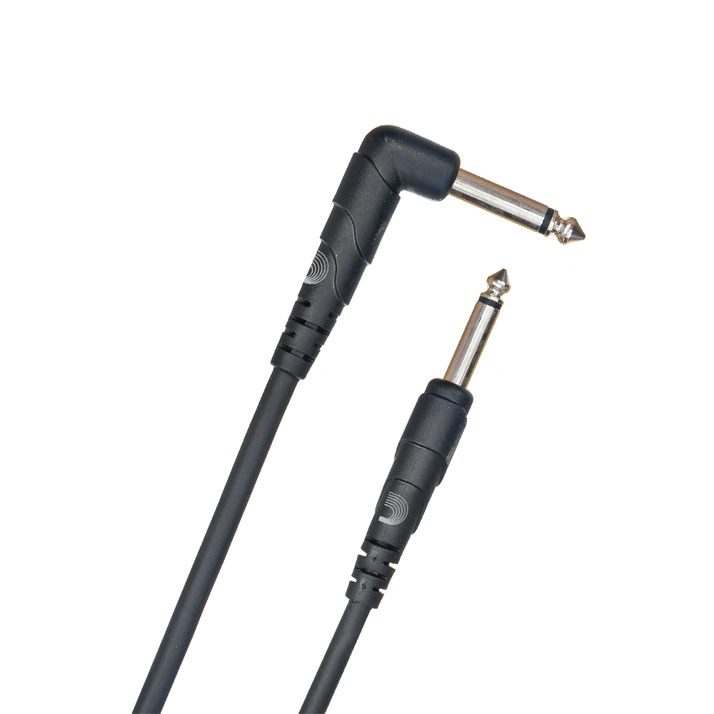 D'Addario CLASSIC SERIES INSTRUMENT CABLE Straight to Right Angle, 10ft. | Jack's On Queen