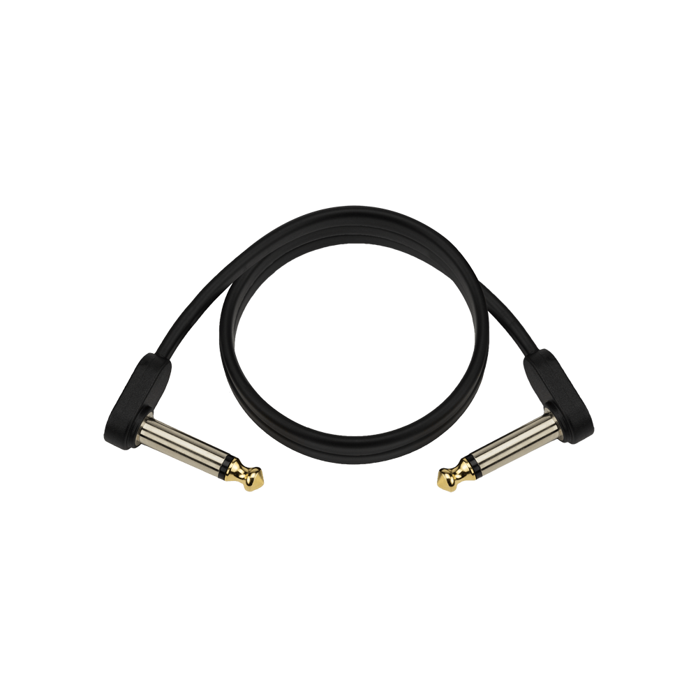 D'Addario FLAT PATCH CABLES Matching Right-Angle, 2 ft. PW-FPRR-02 | Jack's On Queen
