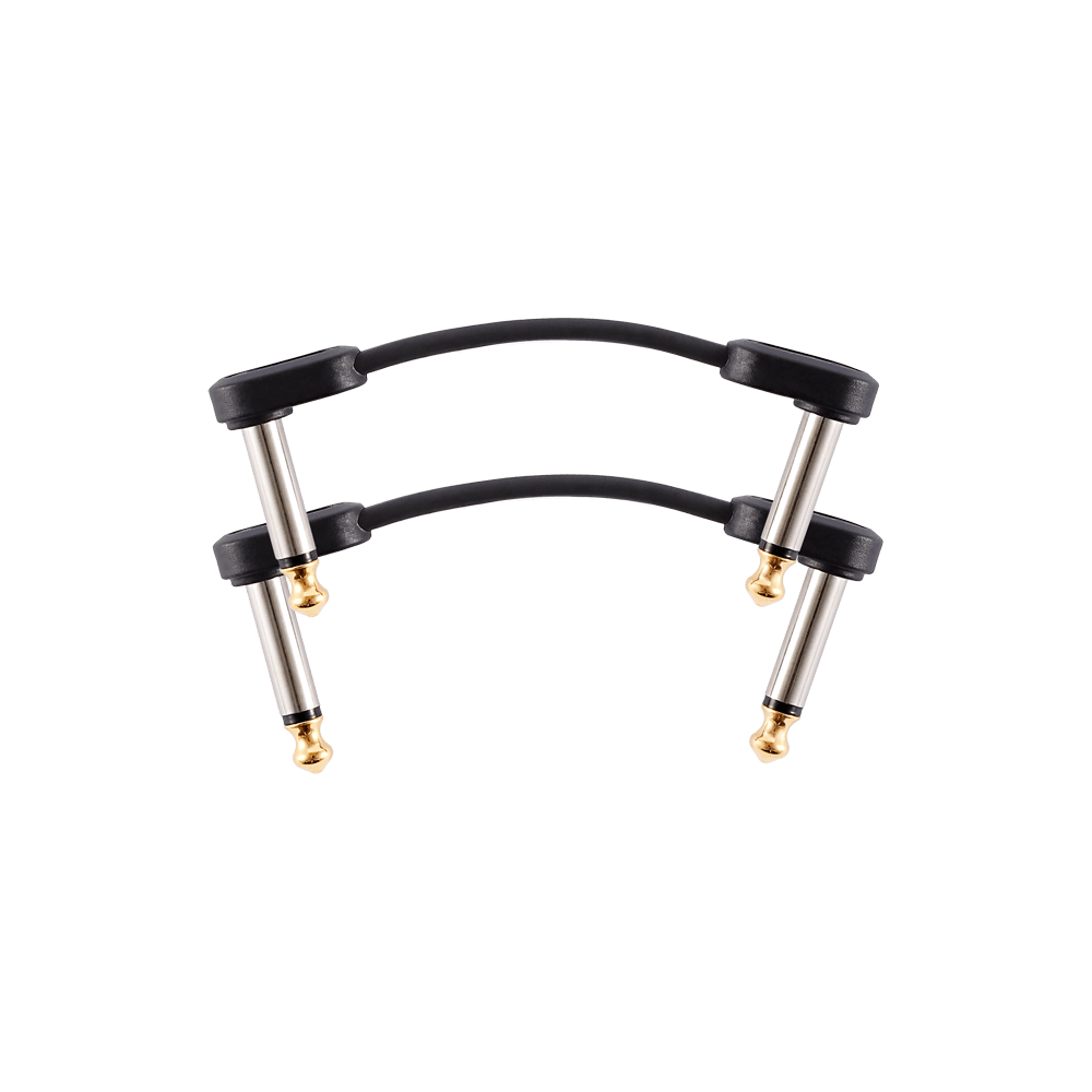 D'Addario FLAT PATCH CABLES Matching Right-Angle, 2 inches PW-FPRR-202 | Jack's On Queen