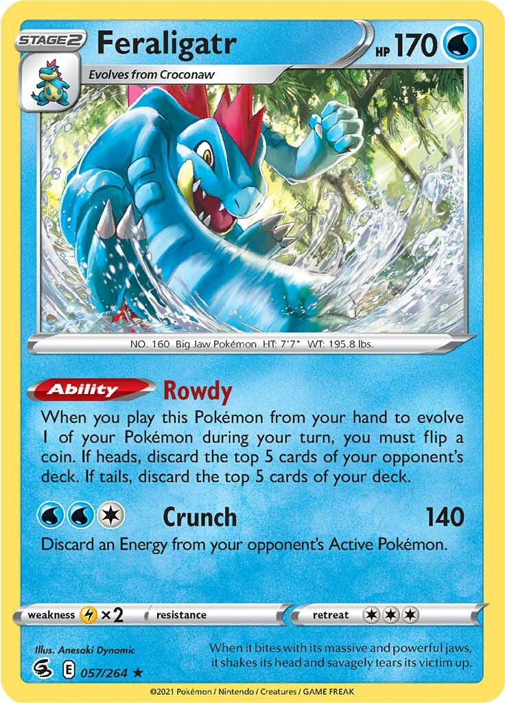 Feraligatr (057/264) [Sword & Shield: Fusion Strike] | Jack's On Queen