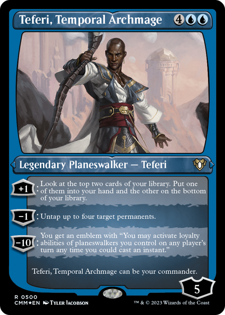 Teferi, Temporal Archmage (Foil Etched) [Commander Masters] | Jack's On Queen