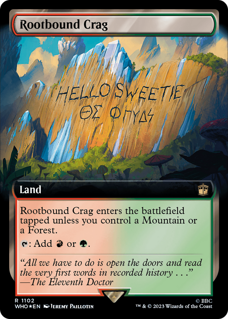 Rootbound Crag (Extended Art) (Surge Foil) [Doctor Who] | Jack's On Queen