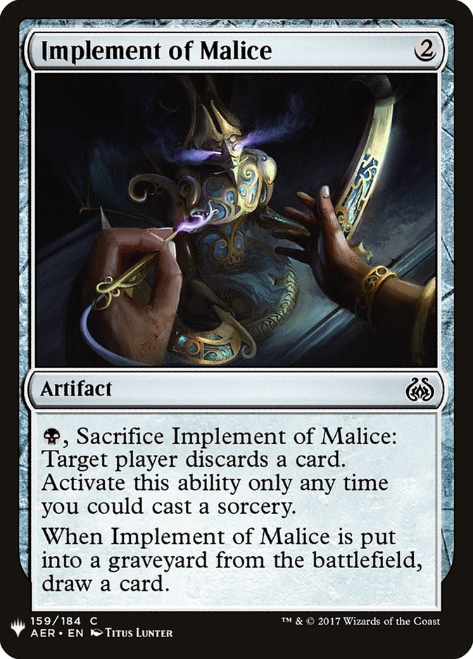 Implement of Malice [Mystery Booster] | Jack's On Queen
