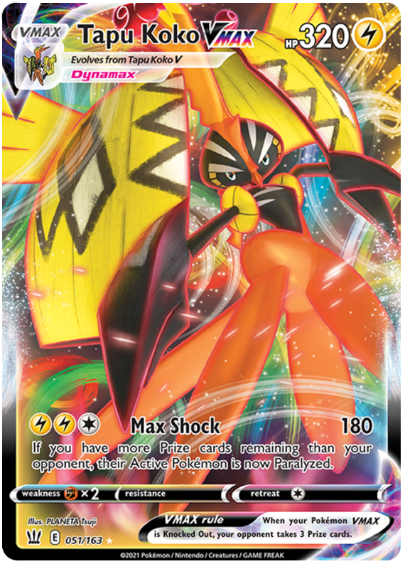 Tapu Koko VMAX (051/163) [Sword & Shield: Battle Styles] | Jack's On Queen