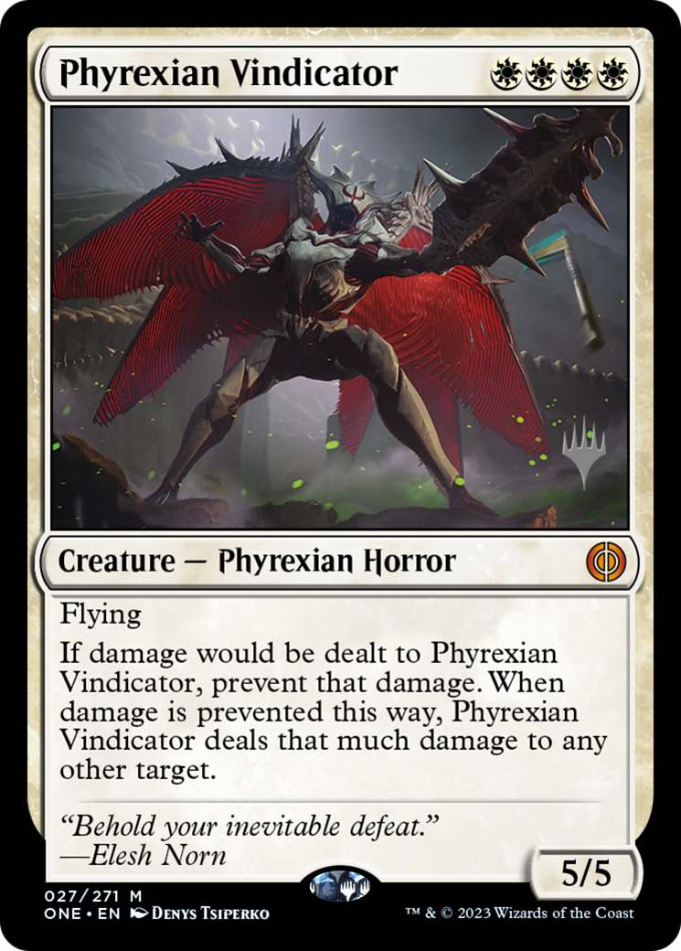 Phyrexian Vindicator (Promo Pack) [Phyrexia: All Will Be One Promos] | Jack's On Queen