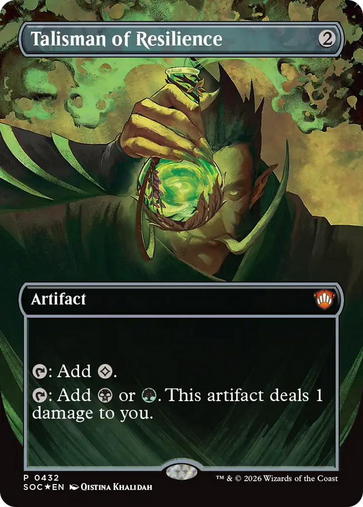 Talisman of Resilience (Borderless) [Secrets of Strixhaven Commander] | Jack's On Queen