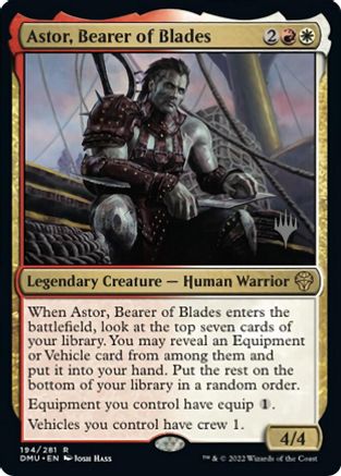 Astor, Bearer of Blades (Promo Pack) [Dominaria United Promos] | Jack's On Queen