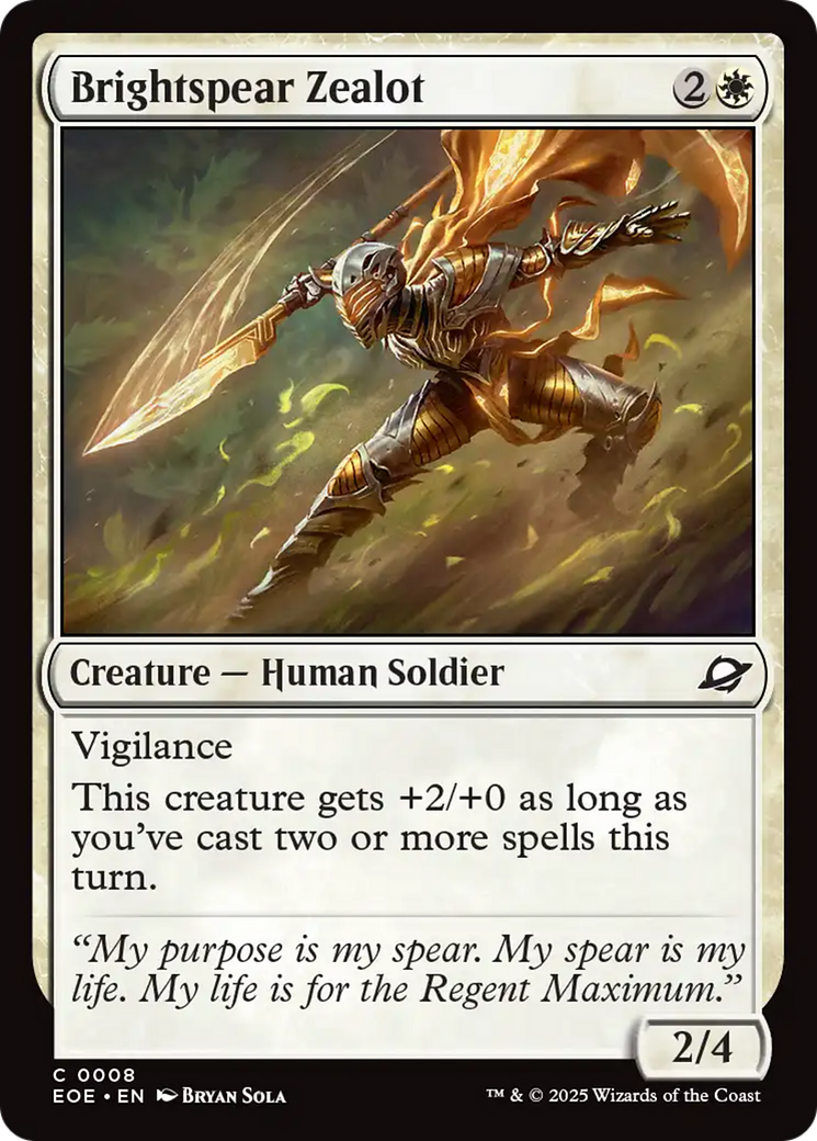 Brightspear Zealot [Edge of Eternities] | Jack's On Queen