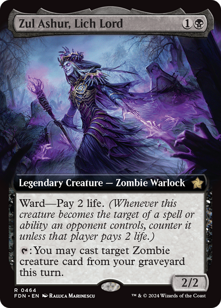 Zul Ashur, Lich Lord (Extended Art) [Foundations] | Jack's On Queen