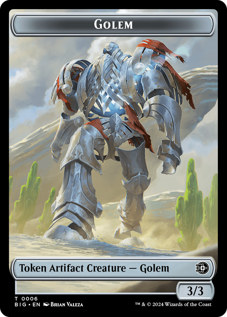 Golem // Plot Double-Sided Token [Outlaws of Thunder Junction: The Big Score Tokens] | Jack's On Queen