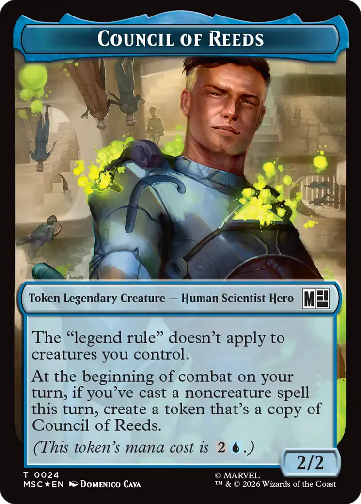 Council of Reeds (024) // Construct (030) Double-Sided Token (Surge Foil) [Marvel Super Heroes Commander Tokens] | Jack's On Queen