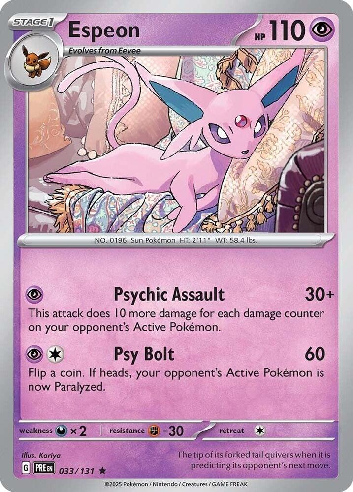 Espeon (033/131) [Scarlet & Violet: Prismatic Evolutions] | Jack's On Queen