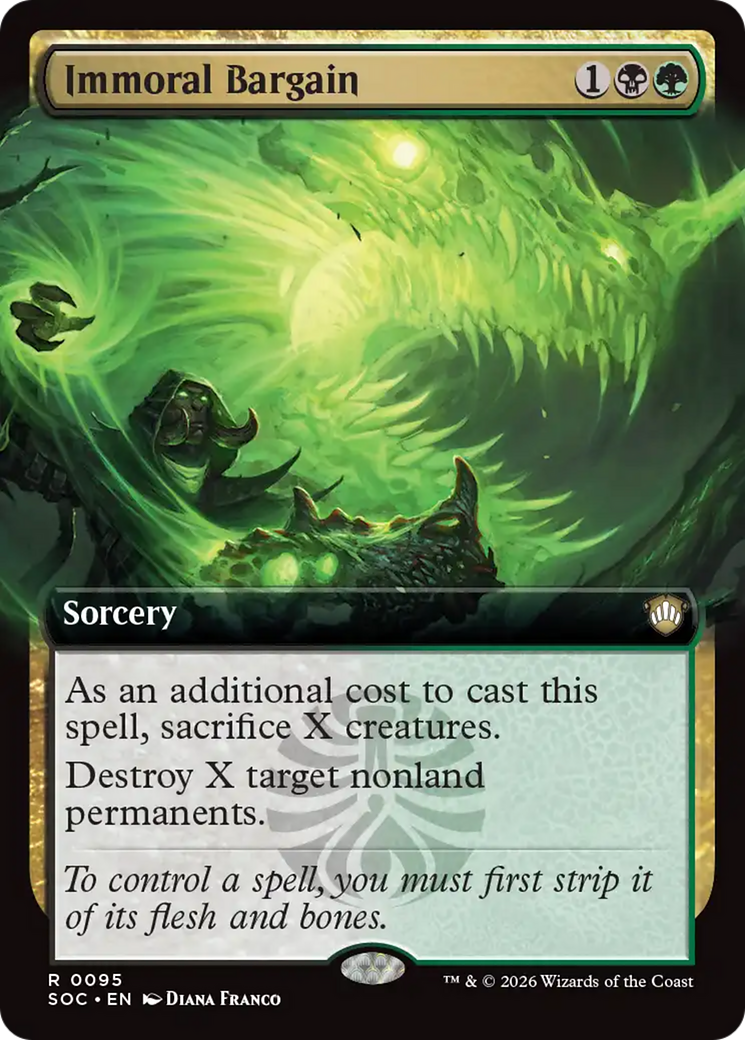 Immoral Bargain (Extended Art) [Secrets of Strixhaven Commander] | Jack's On Queen