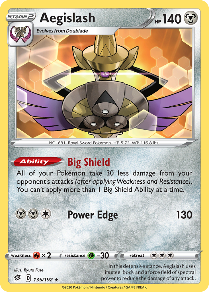 Aegislash (135/192) [Sword & Shield: Rebel Clash] | Jack's On Queen