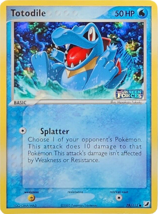 Totodile (78/115) (Stamped) [EX: Unseen Forces] | Jack's On Queen