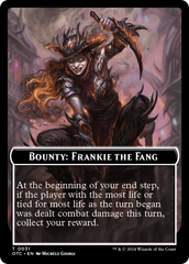 Bounty: Frankie the Fang // Bounty Rules Double-Sided Token [Outlaws of Thunder Junction Commander Tokens] | Jack's On Queen