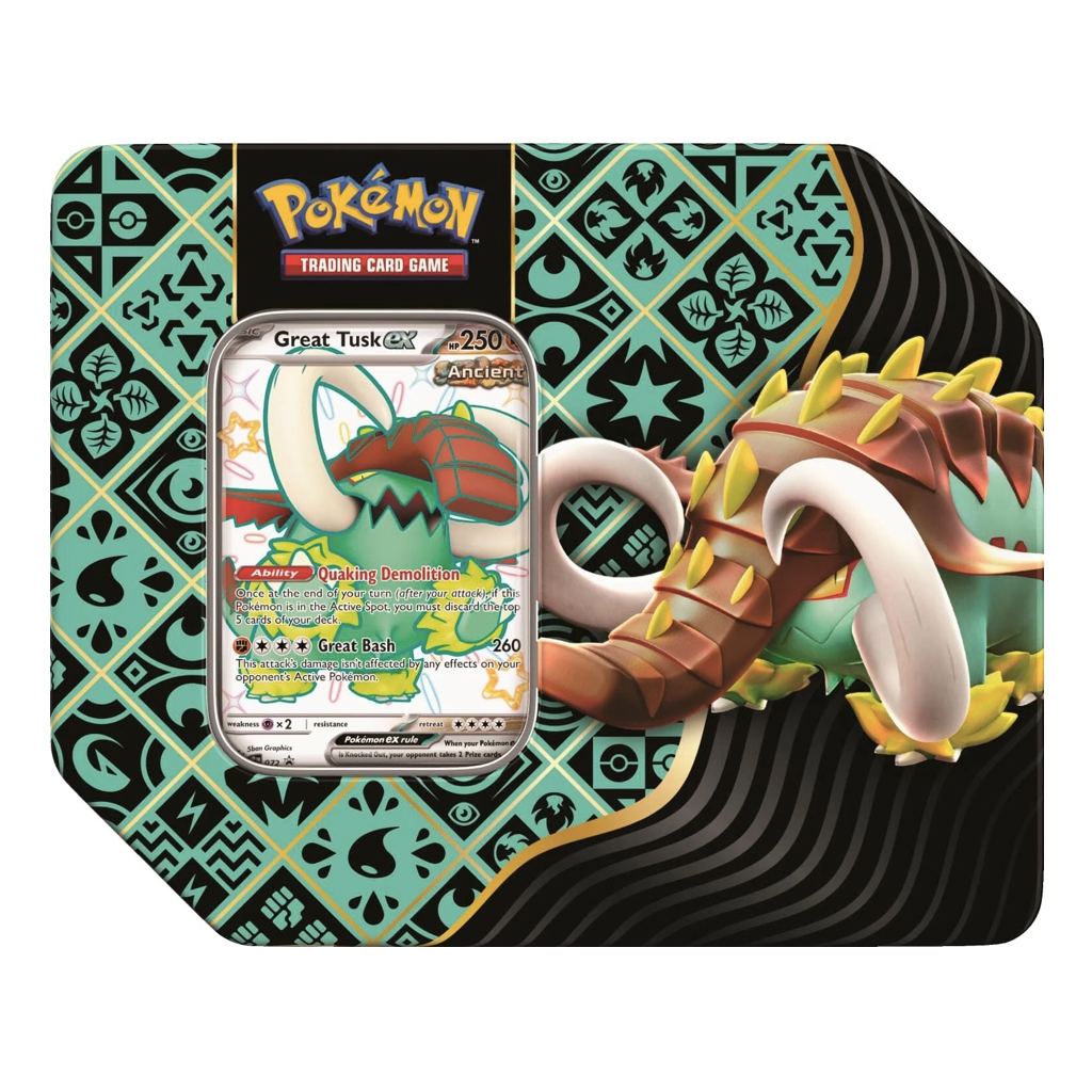 Scarlet & Violet: Paldean Fates - Tin (Great Tusk ex) | Jack's On Queen
