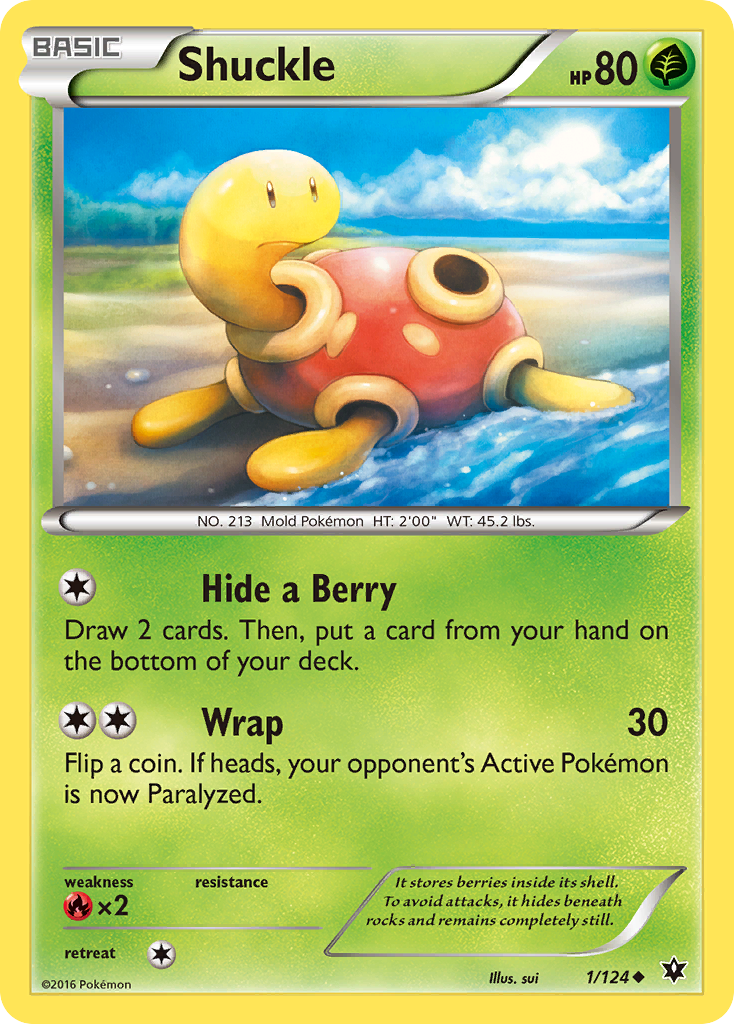 Shuckle (1/124) [XY: Fates Collide] | Jack's On Queen