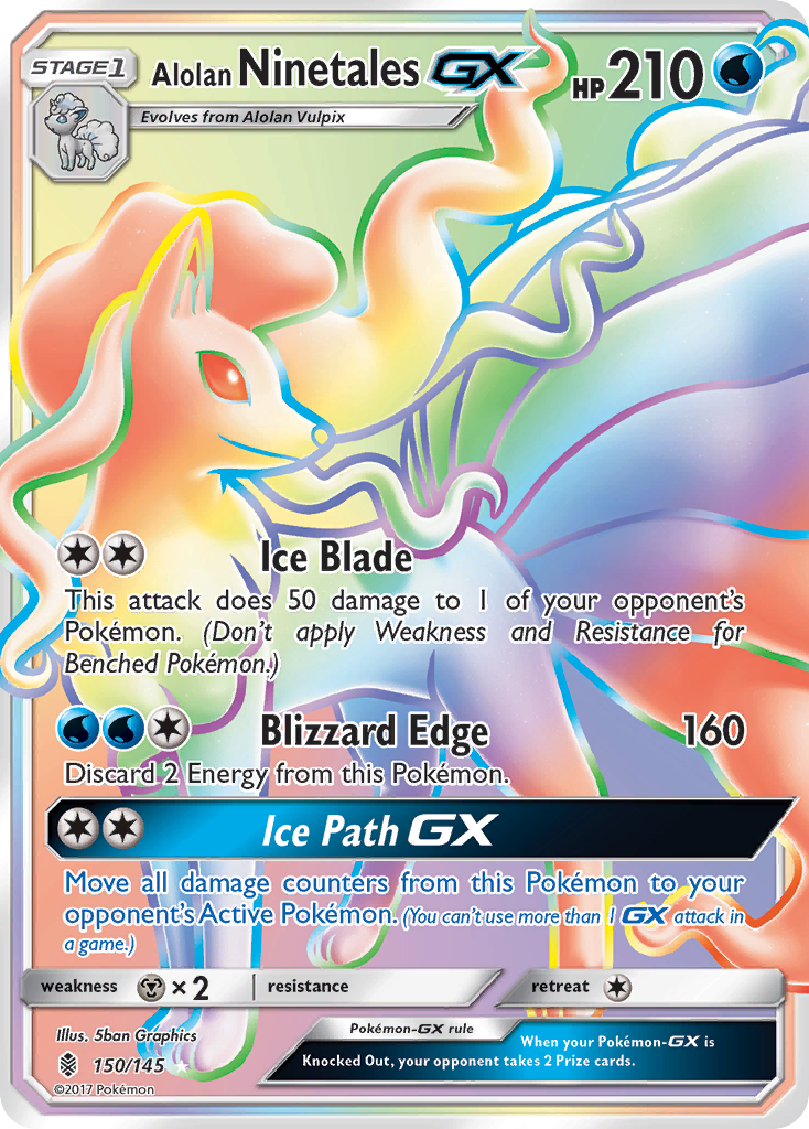 Alolan Ninetales GX (150/145) [Sun & Moon: Guardians Rising] | Jack's On Queen