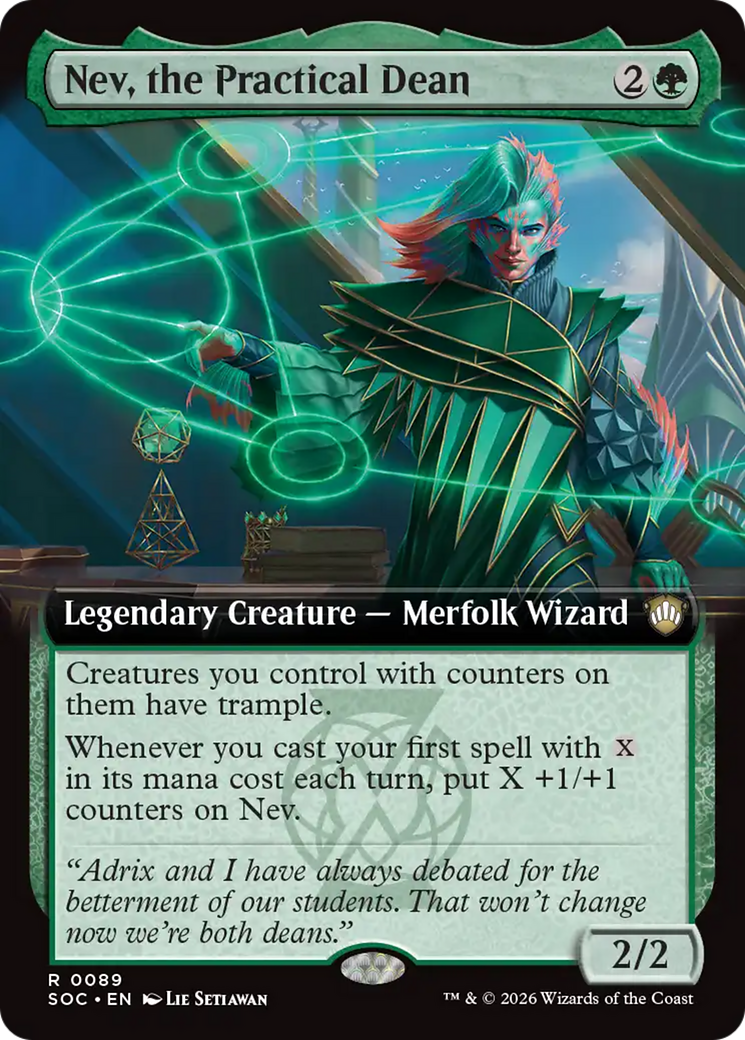 Nev, the Practical Dean (Extended Art) [Secrets of Strixhaven Commander] | Jack's On Queen