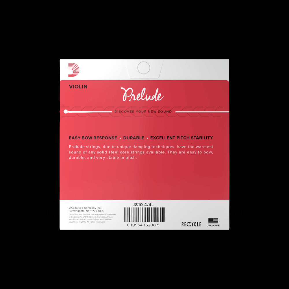 PRELUDE VIOLIN STRING SET String Set, 4/4 Scale, Light Tension J810 4/4L | Jack's On Queen