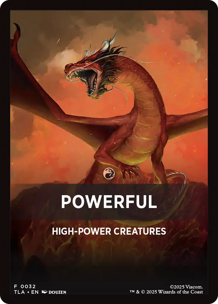 Powerful Theme Card [Avatar: The Last Airbender Tokens] | Jack's On Queen