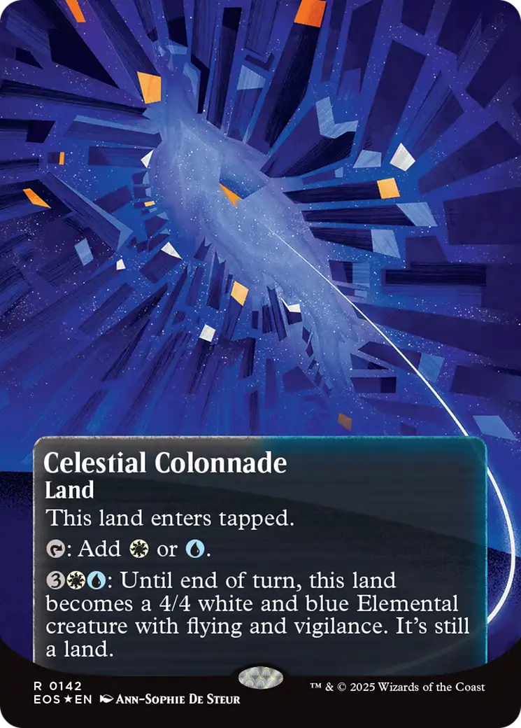 Celestial Colonnade (0142) (Borderless) (Galaxy Foil) [Edge of Eternities: Stellar Sights] | Jack's On Queen