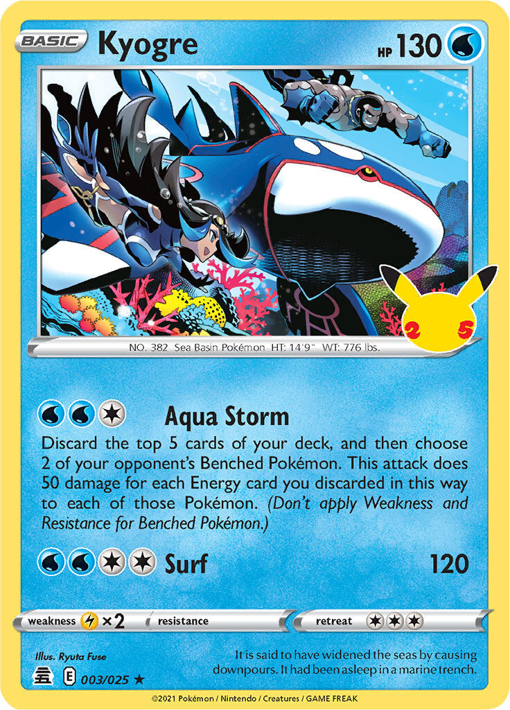 Kyogre (003/025) [Celebrations: 25th Anniversary] | Jack's On Queen