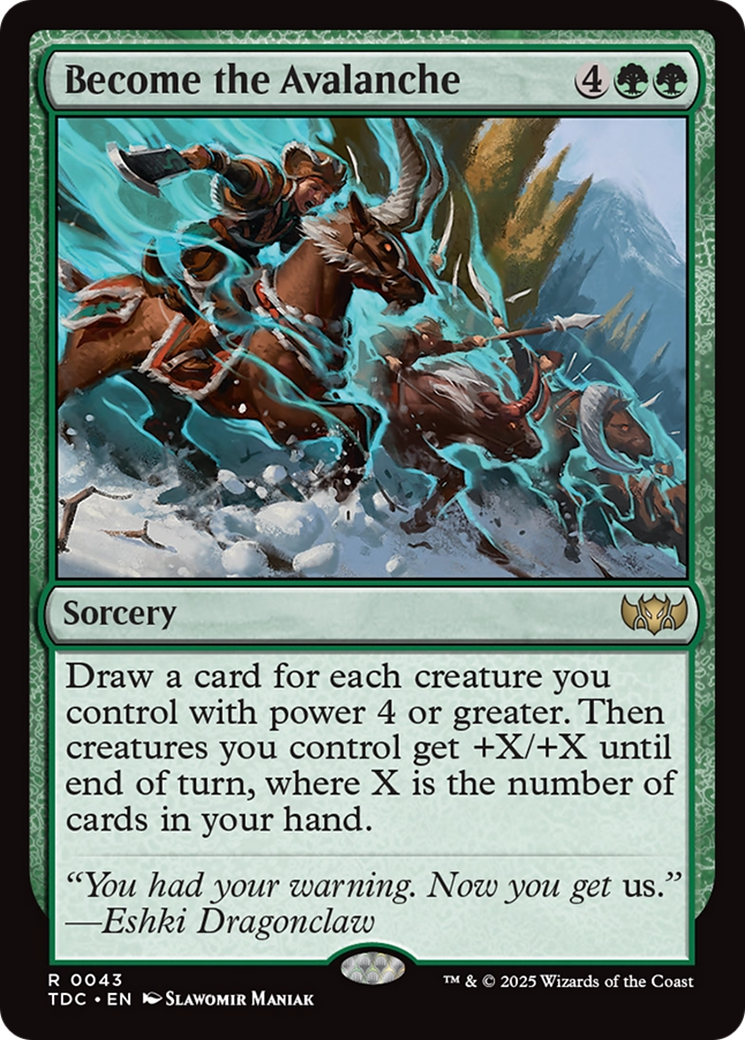 Become the Avalanche [Tarkir: Dragonstorm Commander] | Jack's On Queen