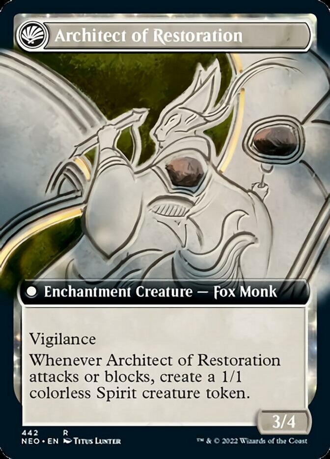 The Restoration of Eiganjo // Architect of Restoration (Extended Art) [Kamigawa: Neon Dynasty] | Jack's On Queen