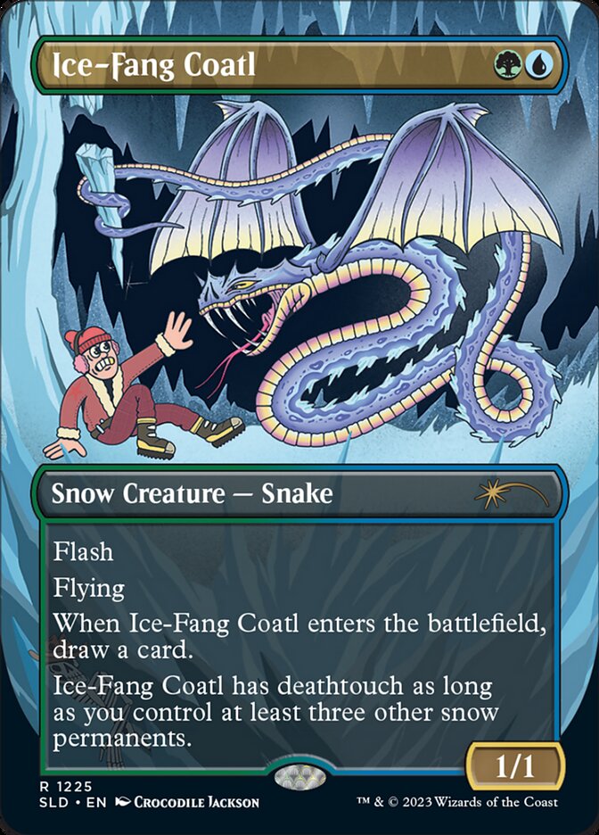 Ice-Fang Coatl (Borderless) [Secret Lair Drop Series] | Jack's On Queen