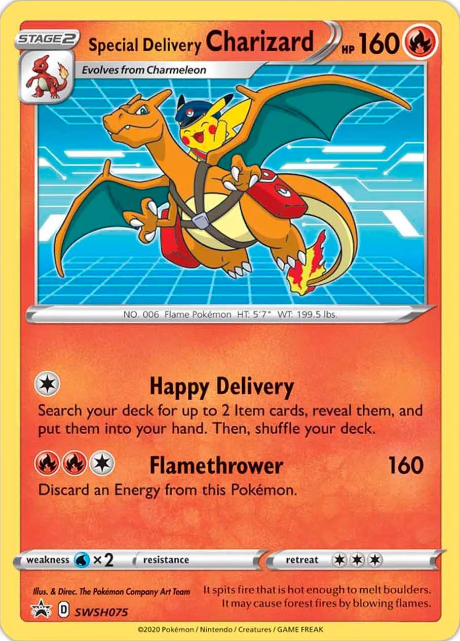 Special Delivery Charizard (SWSH075) [Sword & Shield: Black Star Promos] | Jack's On Queen