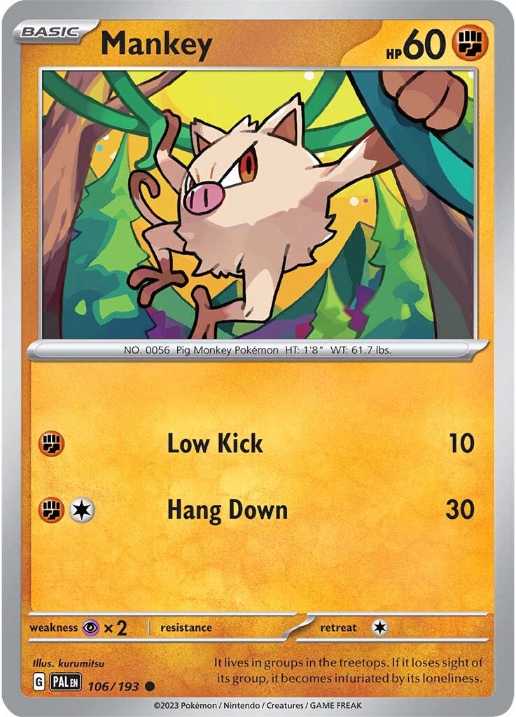 Mankey (106/193) [Scarlet & Violet: Paldea Evolved] | Jack's On Queen