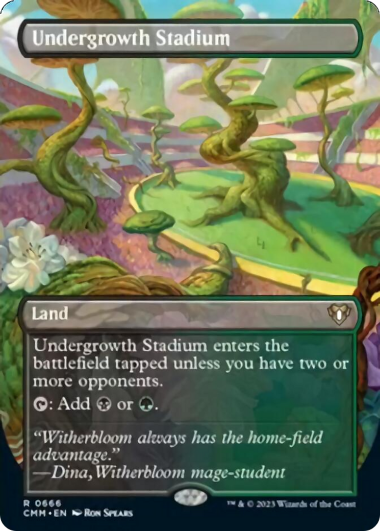 Undergrowth Stadium (Borderless Alternate Art) [Commander Masters] | Jack's On Queen