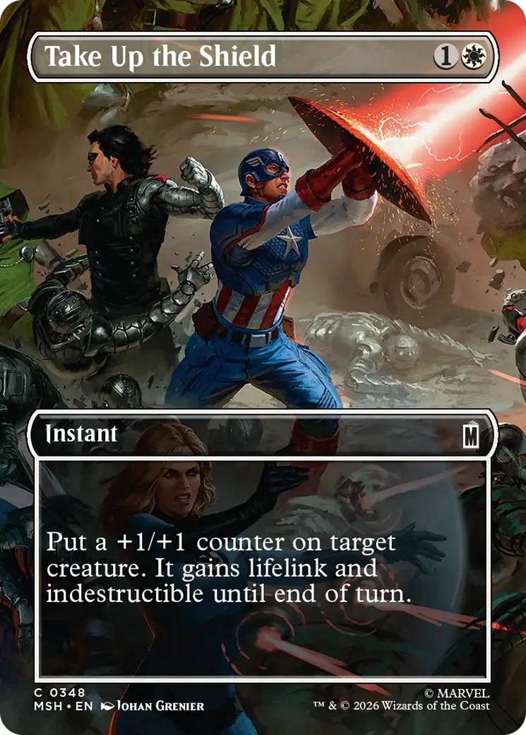 Take Up the Shield (Borderless) [Marvel Super Heroes] | Jack's On Queen