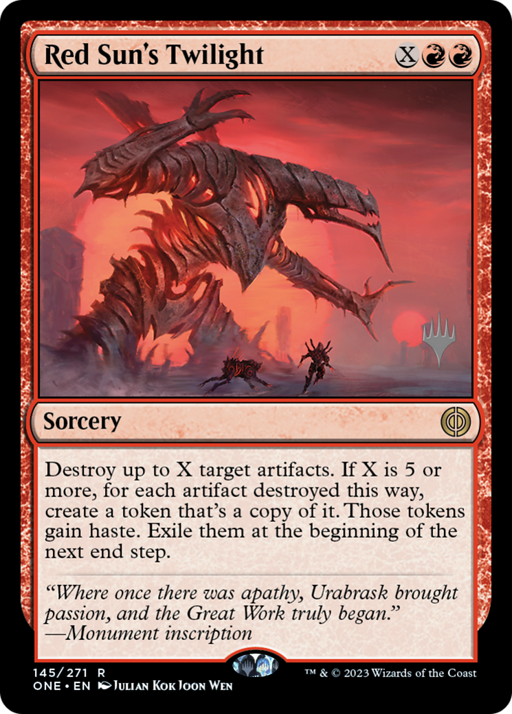 Red Sun's Twilight (Promo Pack) [Phyrexia: All Will Be One Promos] | Jack's On Queen