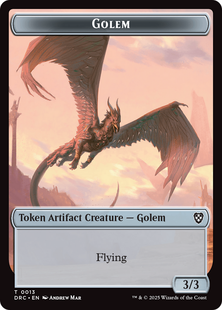 Golem (0013) // Nalaar Aetherjet Double-Sided Token [Aetherdrift Tokens] | Jack's On Queen