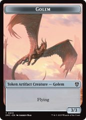 Construct // Golem (0013) Double-Sided Token [Aetherdrift Tokens] | Jack's On Queen