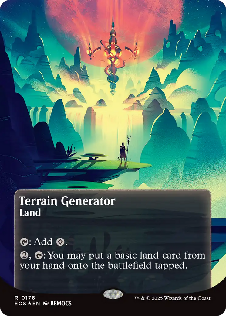 Terrain Generator (0178) (Borderless) (Galaxy Foil) [Edge of Eternities: Stellar Sights] | Jack's On Queen